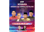 Malam Ini di INTERUPSI JOKOWI SIAP KEMBALI KE POLITIK Bersama Ariyo Ardi, Anisha Dasuki, dan Narasumber Kredibel, Live di iNews